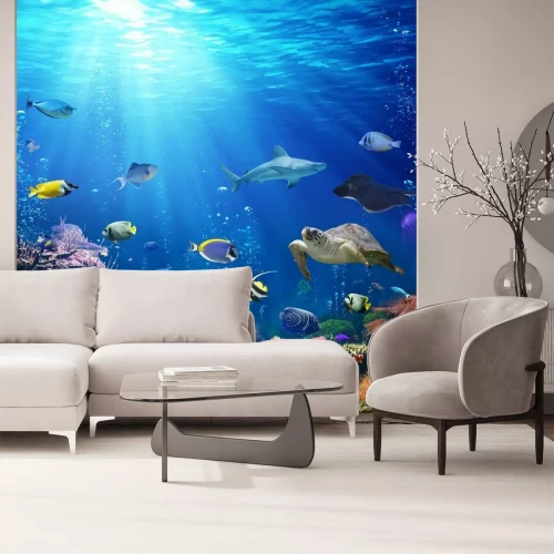 Fototapete Fische und buntes Korallenriff