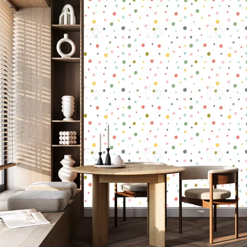 Tapete Gemalter Polka Dot