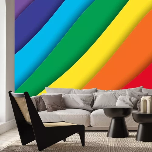 Sticker Abstrakter Regenbogen-Hintergrund