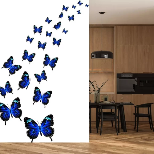 Sticker Räumliche Illustration mit Schmetterlingen