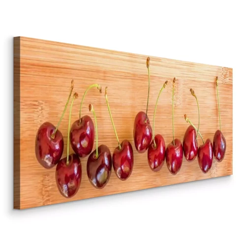 Bild Kirschen auf Holz arrangiert