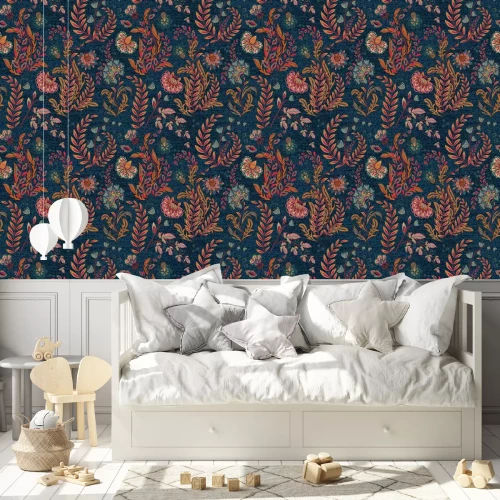 Tapete Feldpflanzen in Herbstfarben