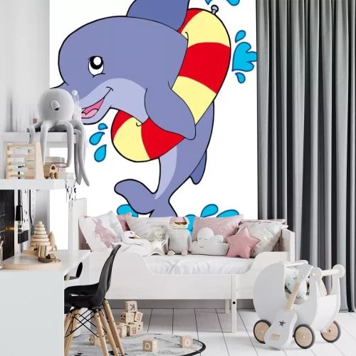 Sticker Dolphin mit aufblasbaren Ring