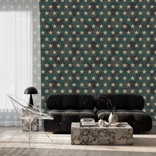 Tapete Vektor nahtlose Grunge militärischen Muster mit Sternen