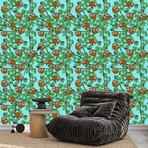 Tapete Faultiere auf Bäumen
