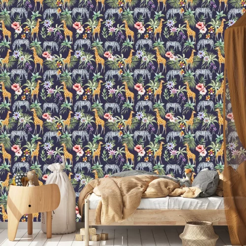 Tapete Tropisches Tiermuster