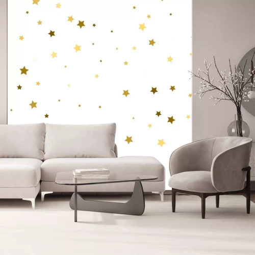 Sticker Gelbe und braune Sterne verstreut Grafik