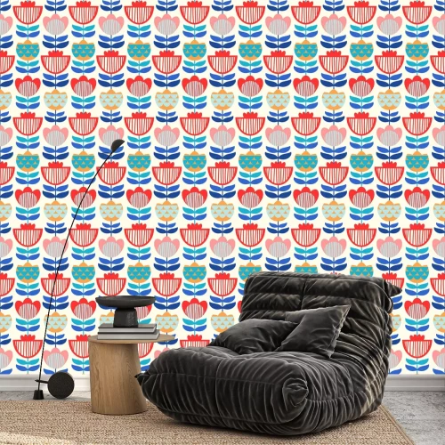 Tapete Helle Farben.