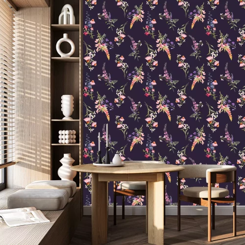 Tapete Aquarell floral Sommer Vektor-Muster