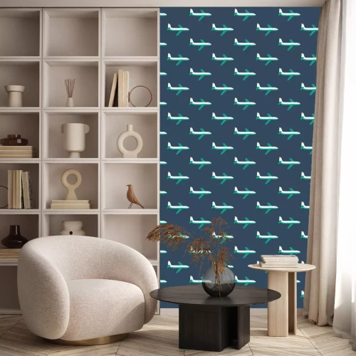 Tapete Flugzeug nahtlose Muster