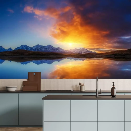 Fototapete Majestätischer bunter Sonnenuntergang