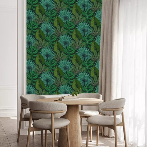 Tapete Pflanzen natur im Comic-Stil