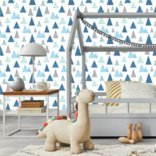 Tapete Muster mit blauen Bergen