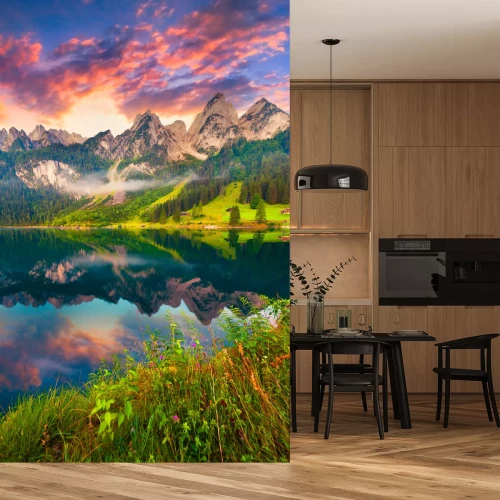 Fototapete Sonnenaufgang in den Alpen