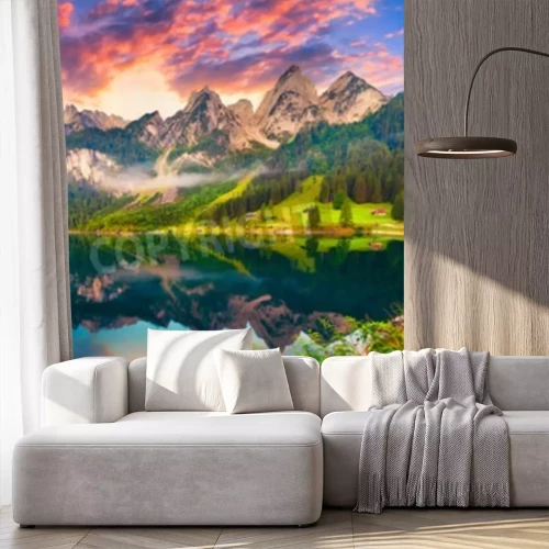 Fototapete Sonnenaufgang in den Alpen