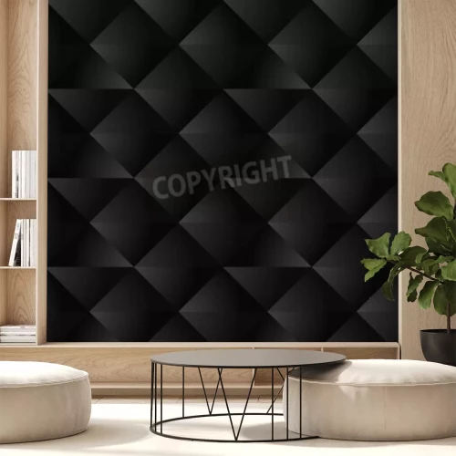 Fototapete Dunkles Muster 3D aus Dreiecken