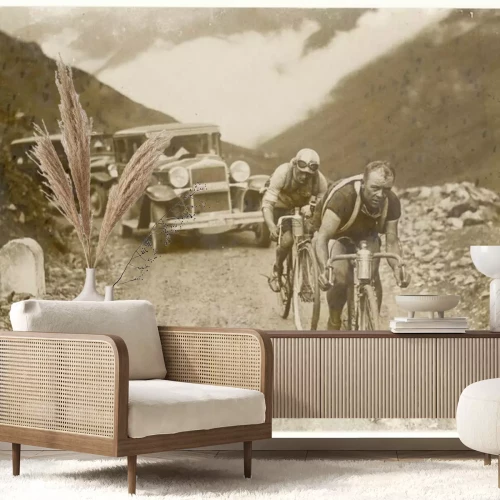 Fototapete Retro-Fahrrad auf einem Foto