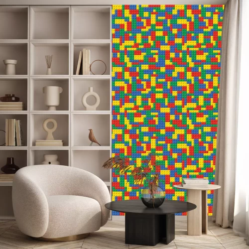 Tapete Hintergrund aus gestapelten Bausteinen