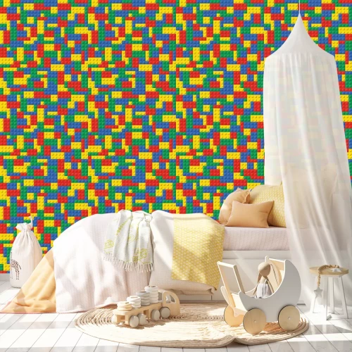 Tapete Hintergrund aus gestapelten Bausteinen