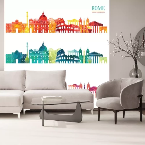 Sticker Reise- und Tourismushintergrund Vektor-Illustration