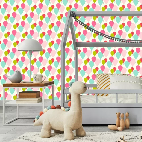 Tapete Bunte grafische Luftballons