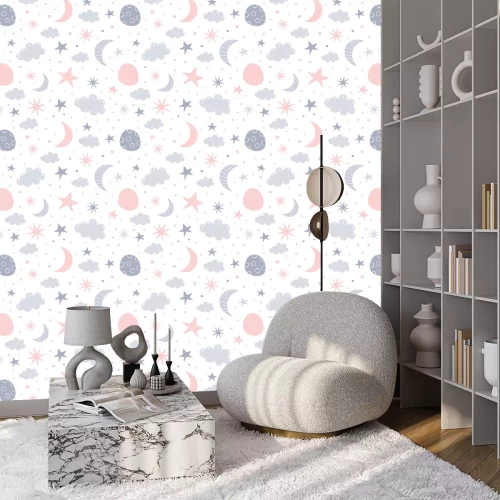 Tapete Bewölkter Pastellhimmel