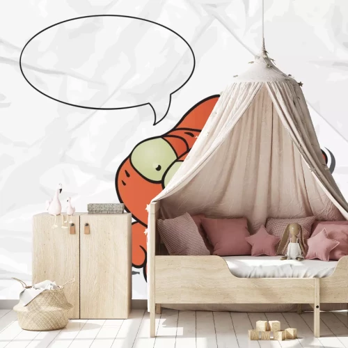 Sticker EPS 8 zerknittertes Papier Hintergrund mit Vektor-Kaninchen.