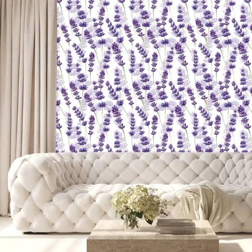 Tapete Aquarell Hand gezeichnet Lavendel nahtlose Muster Hintergrund