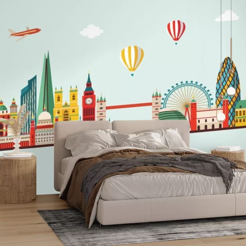 Sticker London Skyline Zusammenfassung. Vektor-Illustration - Stock Vektor