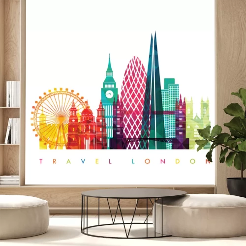 Sticker Skyline von London Vektor-Illustration