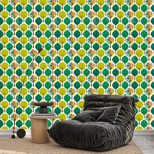 Tapete Geometrische Bäume