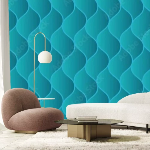 Fototapete Geometrischer Hintergrund des Türkises 3D