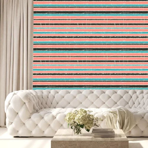 Tapete Gestreiftes Motiv auf alt stilisiert