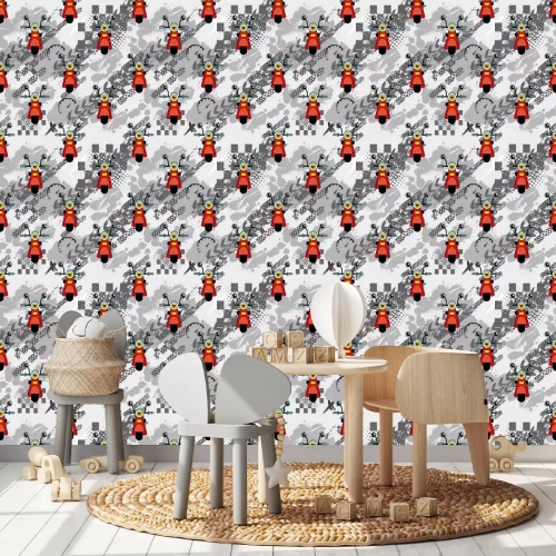 Tapete Lustige rote Motorräder