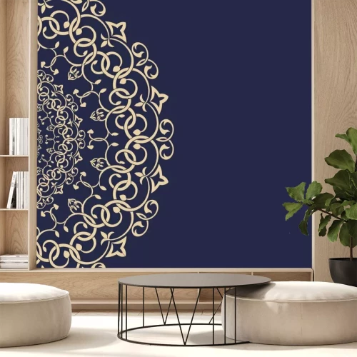 Fototapete Gelbes florales orientalisches Muster