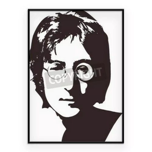 Poster Ein Vektor-Illustration eines Porträt von Sänger John Lennon auf einem weißen Hintergrund. A4-Format, Eps 10 auf Ebenen