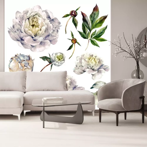 Sticker Blaue Pfingstrose in verschiedenen Editionen