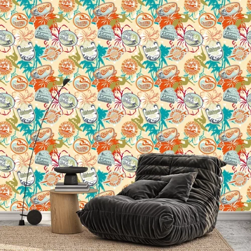 Tapete Sonnenstrand und Surfer