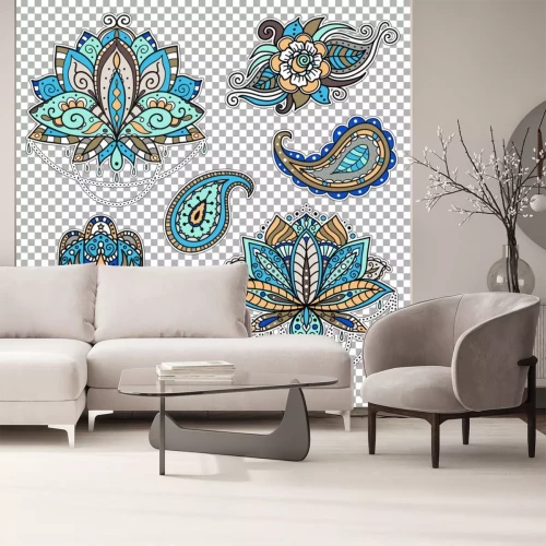 Sticker Eine Reihe von Aufklebern auf dem östlichen Thema