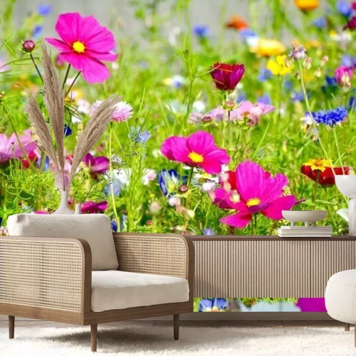 Fototapete Blumen bunt