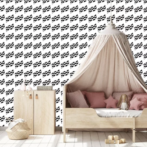 Tapete Schachbrettmuster der Formel 1