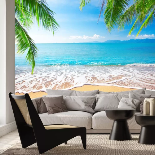 Fototapete Tropen Palmen und Meer