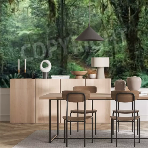 Fototapete Dunkler düsterer Dschungel