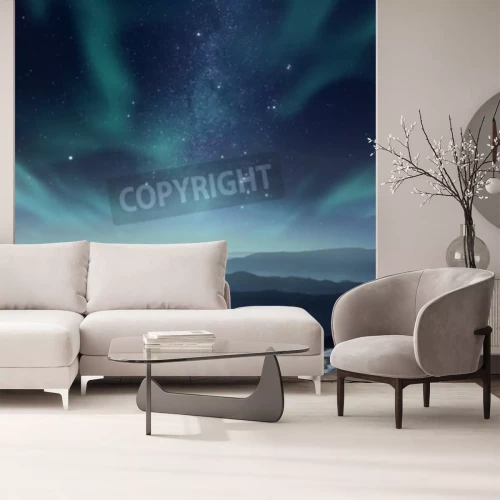 Fototapete Sterne und Polarlicht