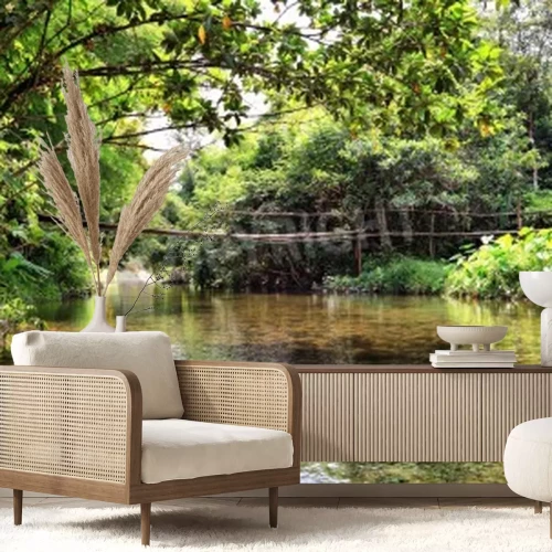 Fototapete Fluss im Dschungel