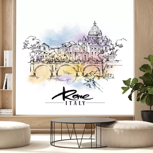 Sticker Rom Vektor-Illustration.