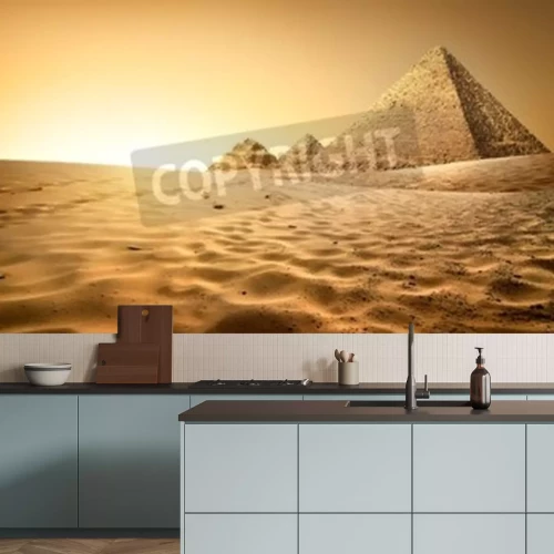 Fototapete Wüste Pyramide und Sand