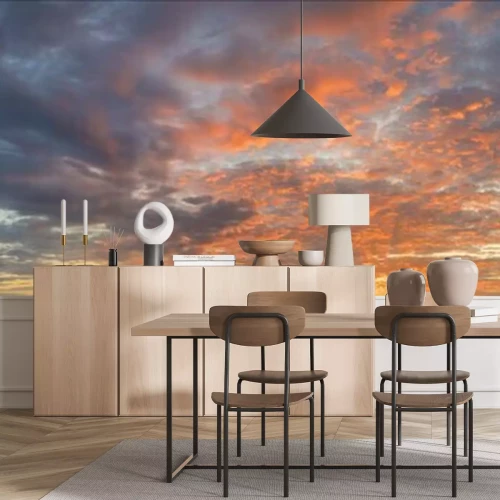 Fototapete Sonnenuntergang zwischen den Wolken