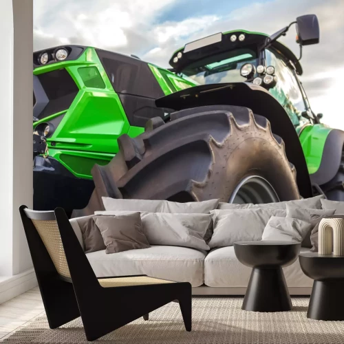 Fototapete 3d-Traktor aus nächster Nähe