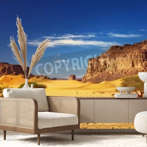 Fototapete Bäume in der Wüste